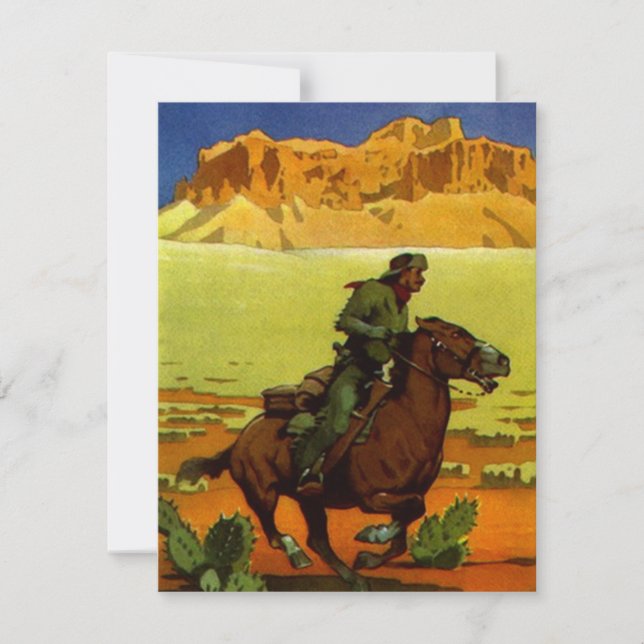 Pony Express Postal Service Retirement Invitation (Front)