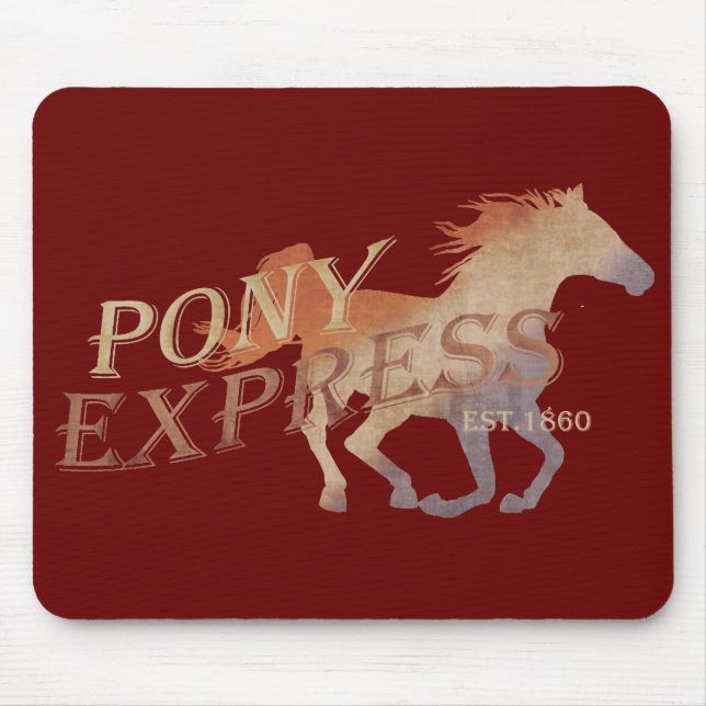Pony Express Vintage Mouse Mat (Front)