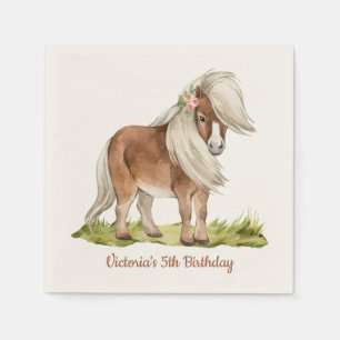 Pony Farm Animals Barnyard birthday party Napkins