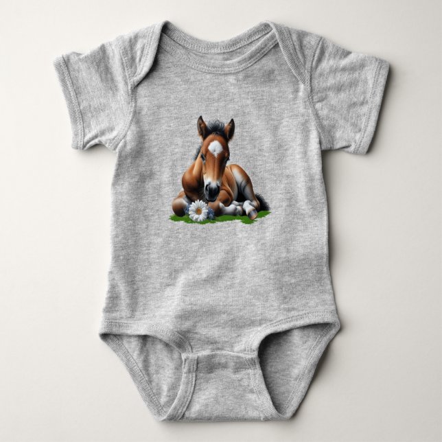 Pony Foal  Baby Bodysuit (Front)