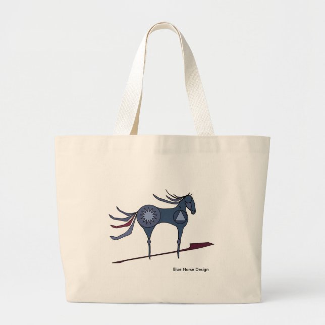 Pony From the Plains Large Tote Bag (Front)