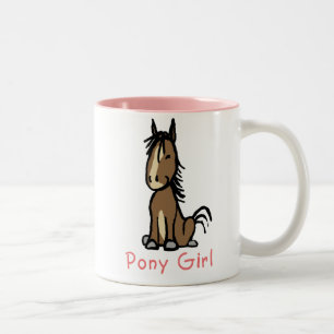 Pony Girl Two-Tone Coffee Mug