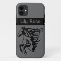 Pony Horse Bronco Stallion Magnetic Metal Lineart