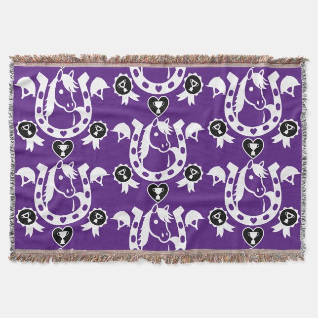 Pony Horse Home Throw Blanket (Front)
