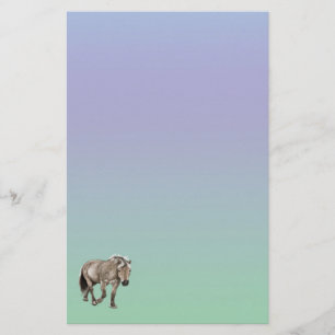 Pony Horse Pastel Stationery Paper