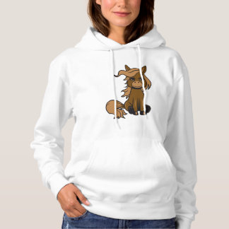 Pony horse sitting fun girl sweet sweet jump play hoodie
