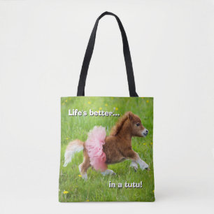 Pony in Tutu Tote Bag