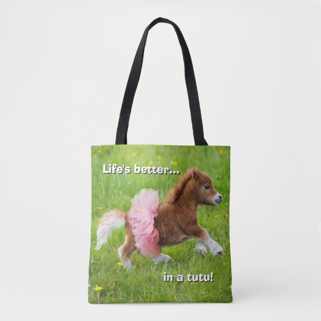 Pony in Tutu Tote Bag (Front)