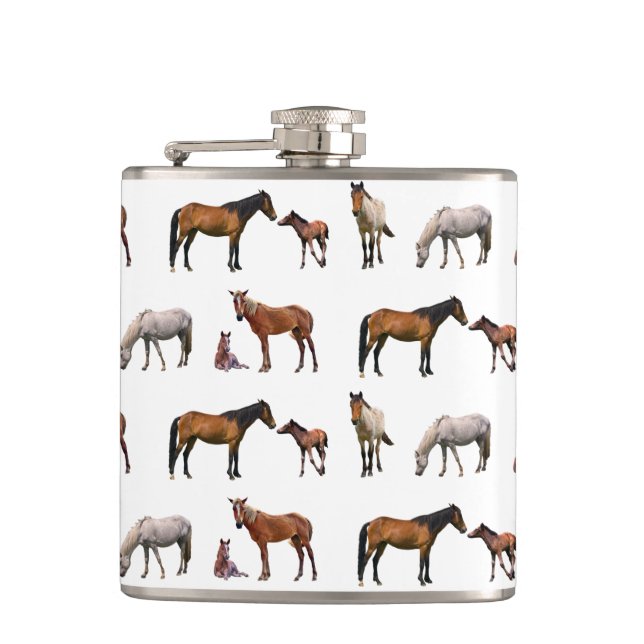 Pony Party Hip Flask (choose colour) (Front)