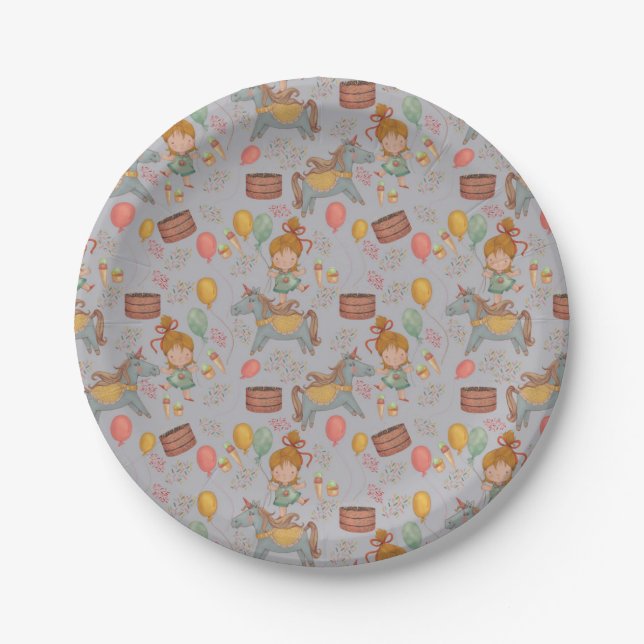 Pony Party Paper Plate (Front)
