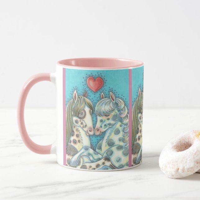 Pony Passion CUMBO HORSE MUG Pink Trim (With Donut)