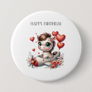 Pony Pilot Birthday 7.5 Cm Round Badge