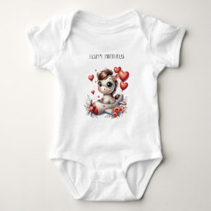 Pony Pilot Birthday Baby Bodysuit