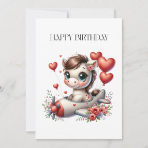Pony Pilot Birthday Invitation