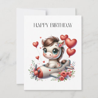 Pony Pilot Birthday Invitation