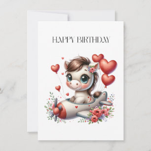 Pony Pilot Birthday Invitation
