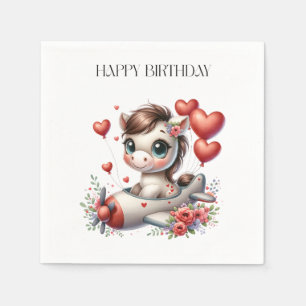 Pony Pilot Birthday Napkin
