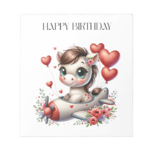 Pony Pilot Birthday Notepad