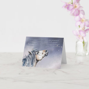 Pony Sympathy Memorial Condolences with Poem Card