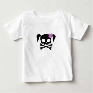 Pony Tail Skull*** Baby T-Shirt