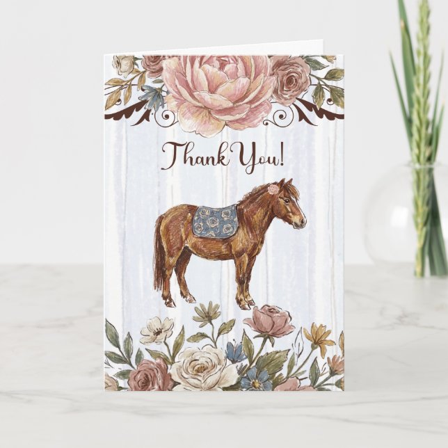 Pony Thank You Card (Front)