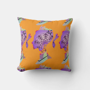 Ponytail Princess Orange Cushion