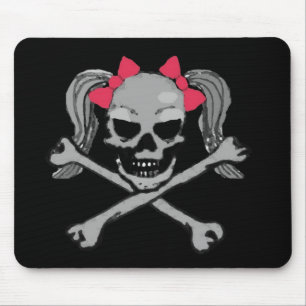 Ponytail skull mouse mat