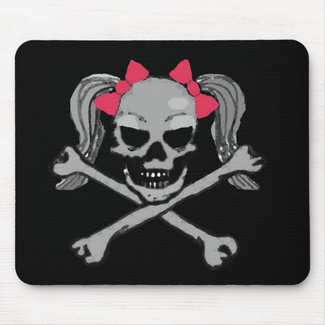 Ponytail skull mouse mat (Front)