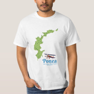 Ponza Italian island map. T-Shirt