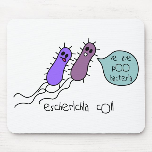 Poo Bacteria Mouse Mat (Front)