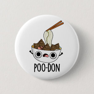 Poo-don Funny Udon Pun 6 Cm Round Badge