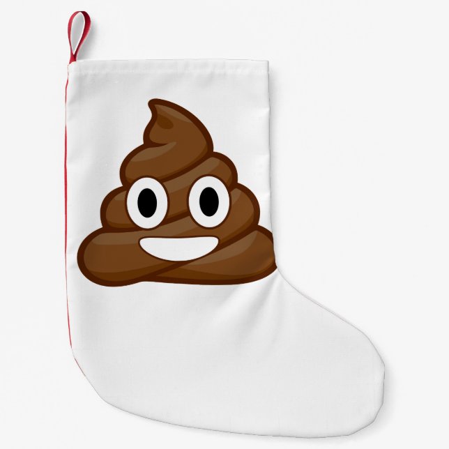 poo emoji xmas christmas stocking (Front)
