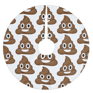 poo emoji xmas christmas tree skirt