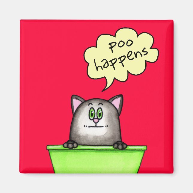 Poo Happens Magnet (Front)