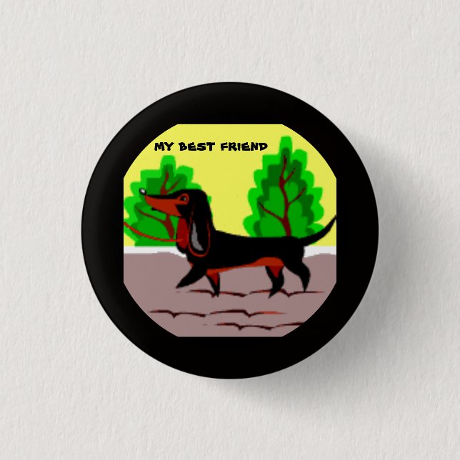 Pooch - 3 cm round badge (Front)