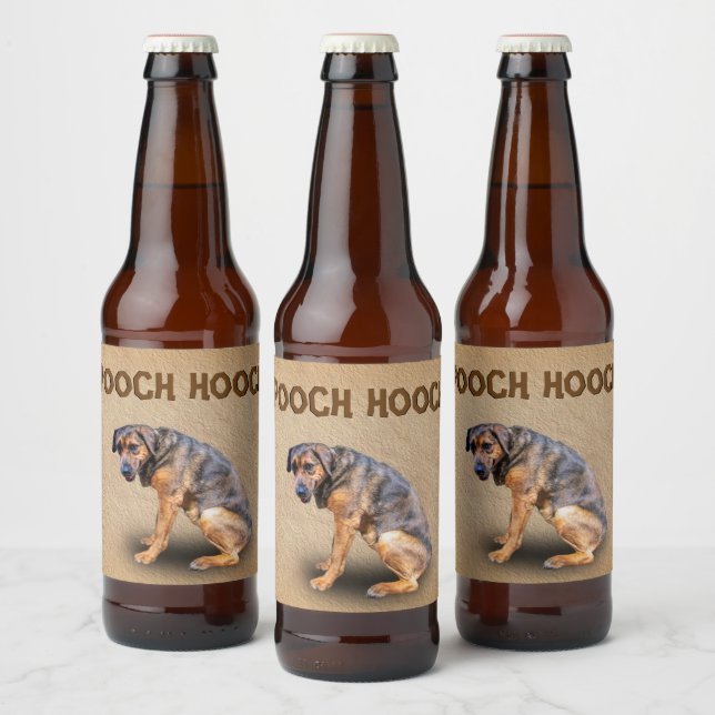 POOCH HOOCH BEER BOTTLE LABEL (Bottles)