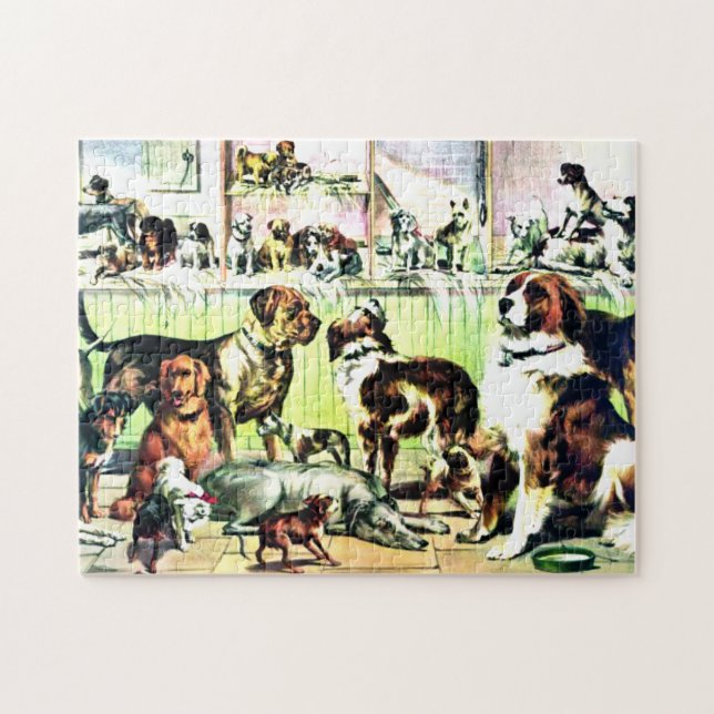 "Pooch Parlour" Jigsaw Puzzle (Horizontal)