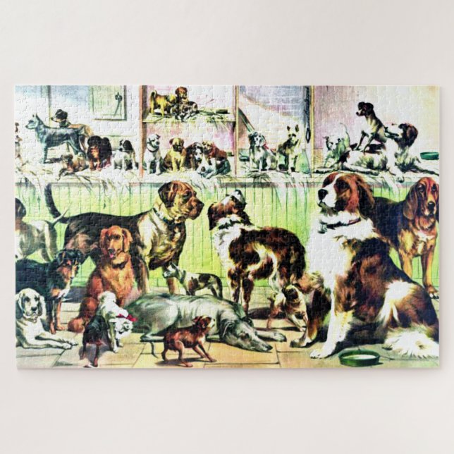 "Pooch Parlour" Jigsaw Puzzle (Horizontal)