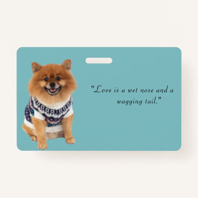 Poochie Dog Sweater | ID Badge (Front)