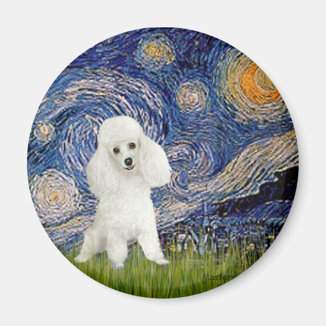 Poodle (14W) - Starry Night Magnet (Front)