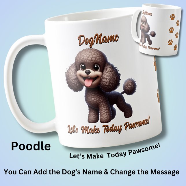 Poodle - Add Dog's Name, Change Text Coffee Mug (Creator Uploaded)