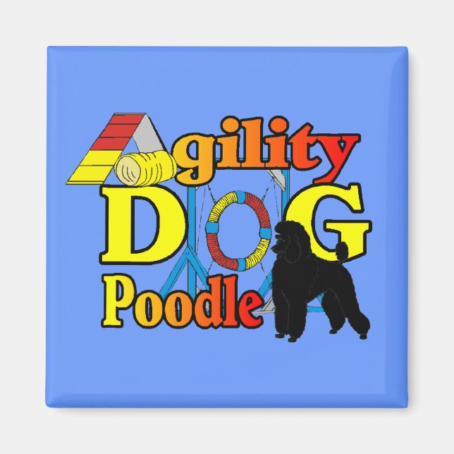 Poodle Agility Gifts Magnet (Front)
