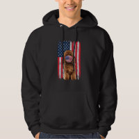 Poodle American Flag Dog Wears Face Mask 4th Of Ju