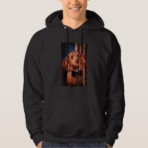 Poodle American Flag USA Patriotic Dog Hoodie