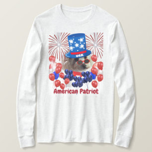 Poodle American Patriot Long Sleeve T-Shirt