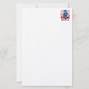 Poodle American Patriot Stationery