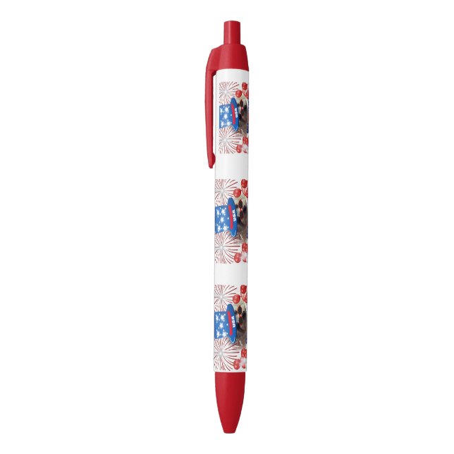 Poodle American Patriot Writing Pen (Top (Vertical))