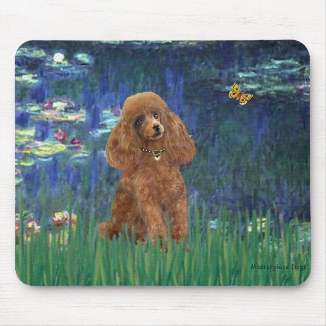 Poodle (Apricot 10) - Lilies 5 Mouse Mat (Front)