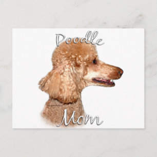 Poodle (apricot) Mum 2 Postcard
