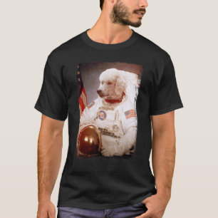 Poodle Astronaut Moon Space Mission Animal Astrona T-Shirt